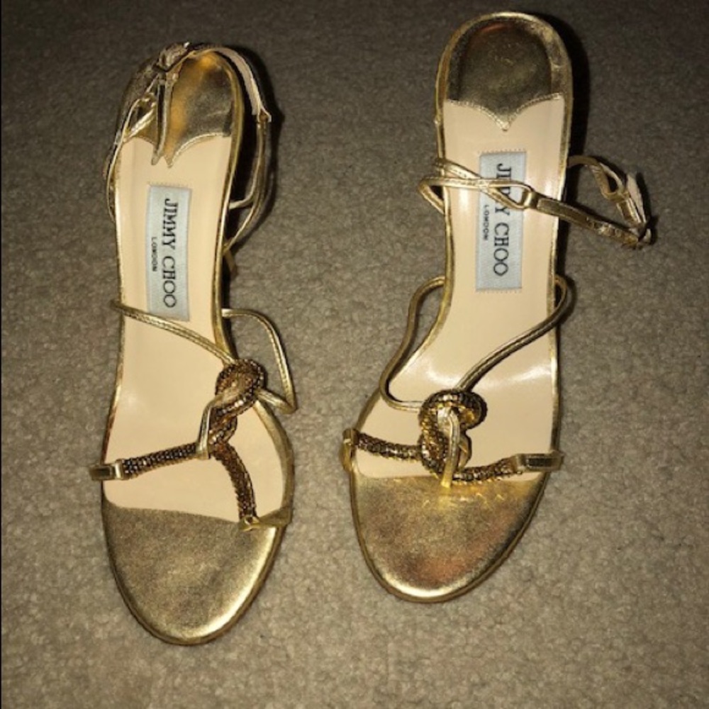 Jimmy Choo Gold Heel